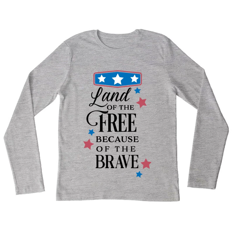 Cadre festif avec étoiles et badge Femme Manches Longues T-Shirt