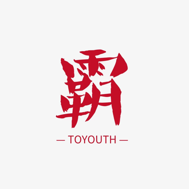 Rotes Kanji-Design mit TOYOUTH-Text Damen Pullover Sweatshirt