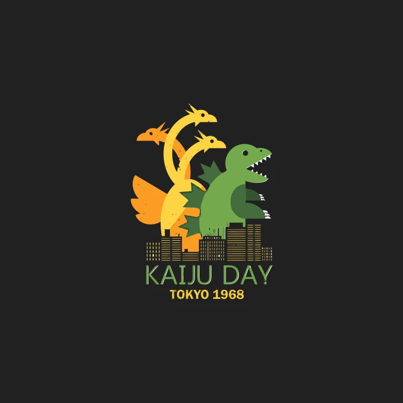 Retro Kaiju Monster Illustration for Tokyo Event Bucket Hat