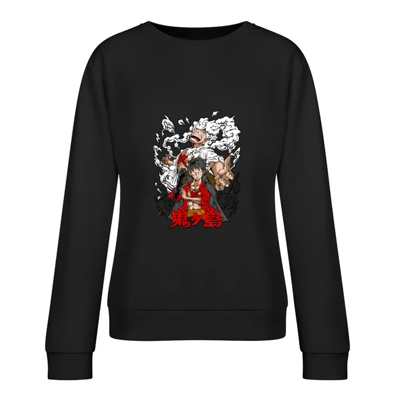 Anime Charaktere mit Energieaura Damen Pullover Sweatshirt