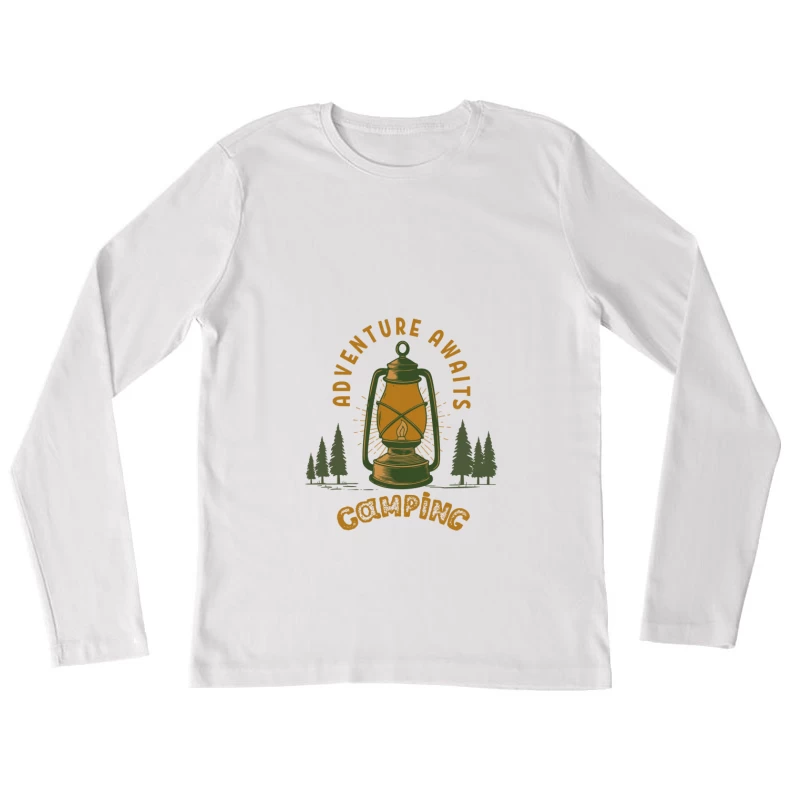 Campingabenteuer mit Laternenlicht Damen Langarm T-Shirt