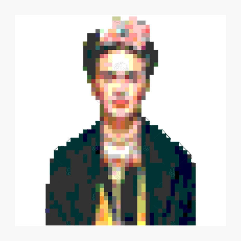 Frida Kahlo Pixel Art Design Pin