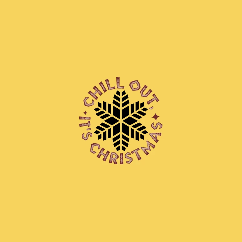 Christmas Holiday Snowflake Typography Design Bucket Hat
