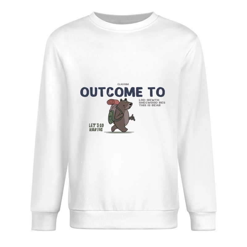 Bär beim Wandern im Wald Herren Pullover Sweatshirt