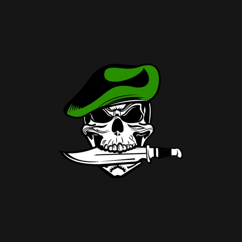 Special Forces Green Beret Skull with Combat Knife Emblem Mouse Pad
