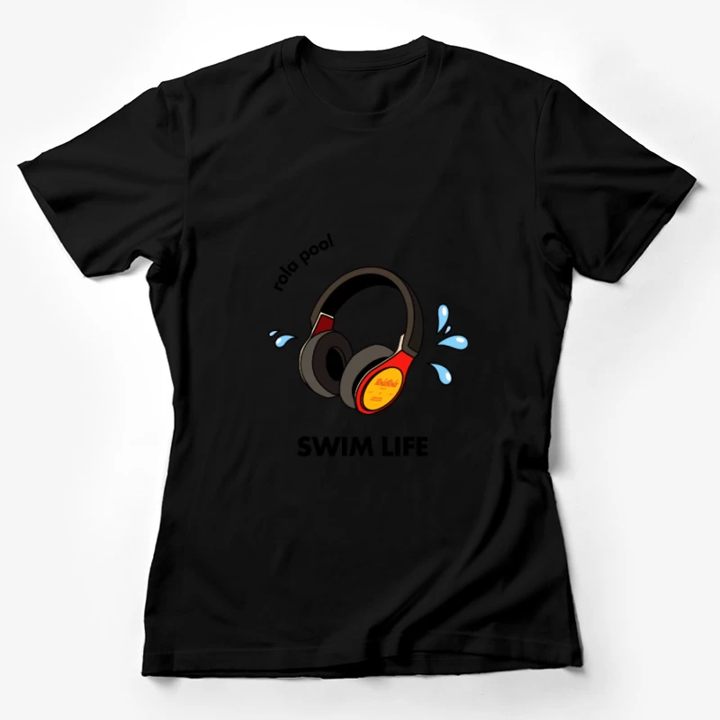 Retro Kopfhörer mit Spritzern Damen T-Shirt