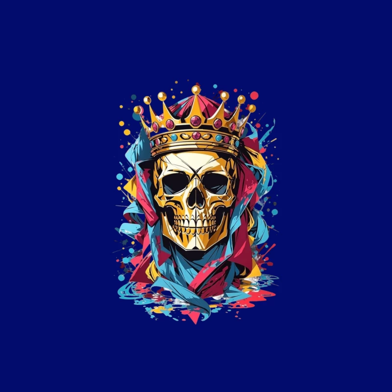 Artistic Skull with Crown iPhone Case