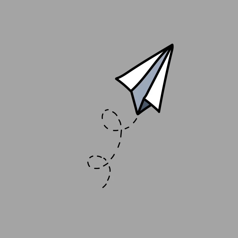 Avion en papier minimaliste Femme T-Shirt