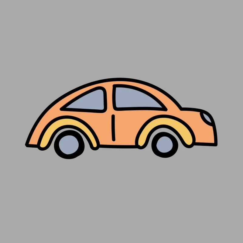 Dessiné à la main voiture orange Homme Sweat à capuche