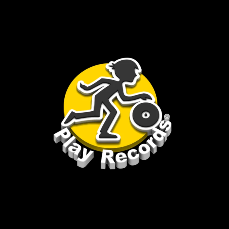 3D Play Records Logo Throw Pillow