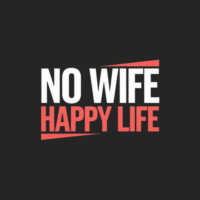 Inspiring Red and White Typography: Happy Life Motivation Male Pullover Sweatshirt