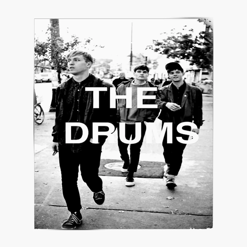 The Drums Band Members Walking on Street - Vintage Black and White Photo Cotton Tote Bag