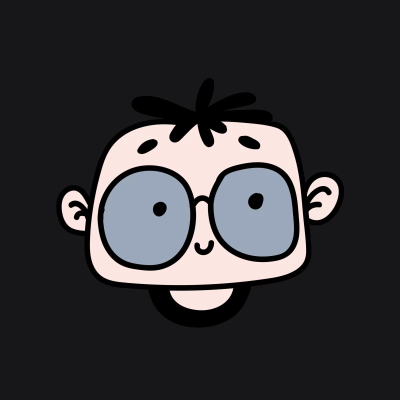 Illustration de personnage mignon avec lunettes Femme Sweat à capuche