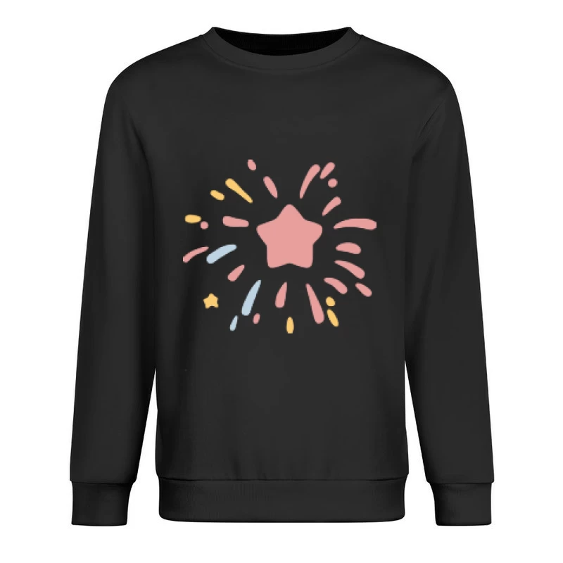 Bunte Sternexplosion Herren Pullover Sweatshirt