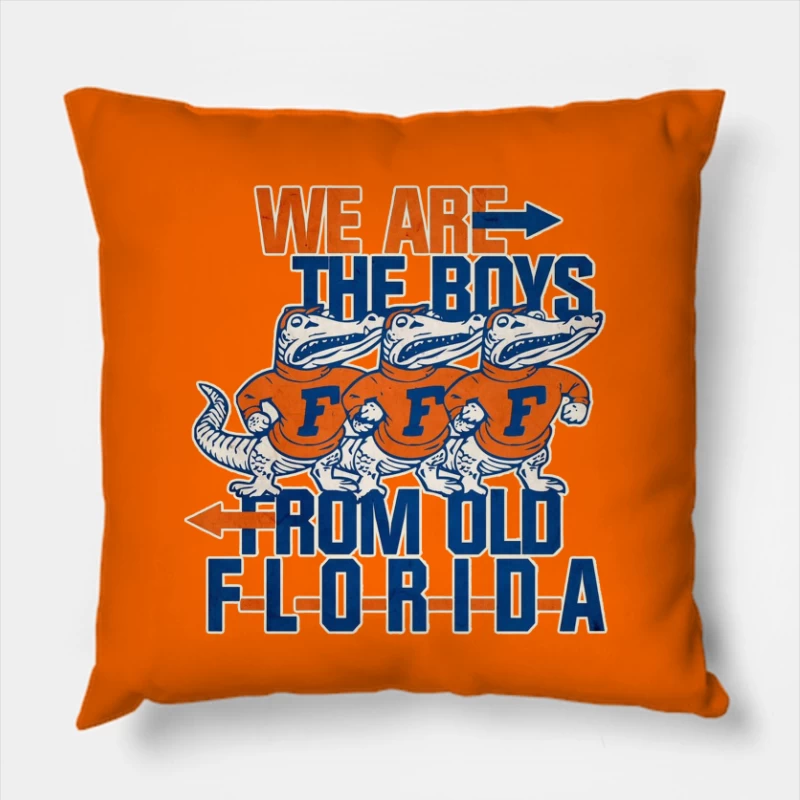 Vintage College Sports - Florida Gators "WE ARE THE BOYS" Throw Pillow