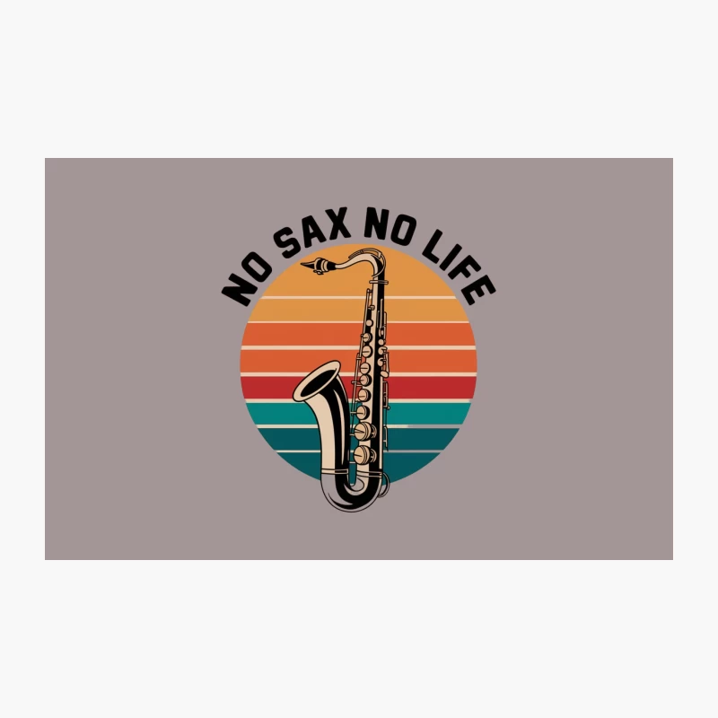Retro Sunset Jazz Saxophone Music Design Travel Mug