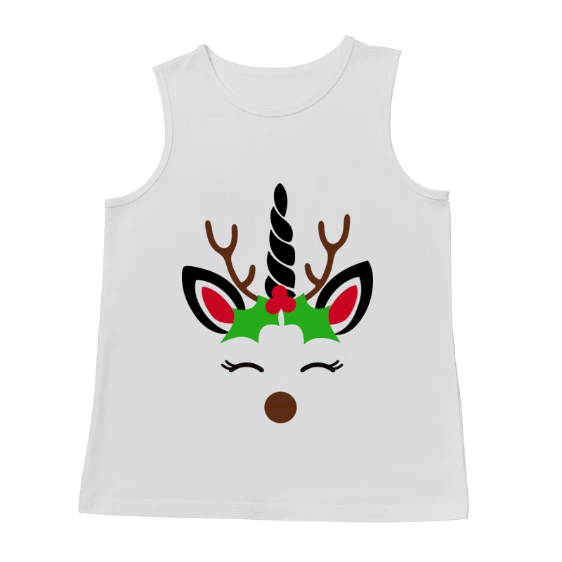 Licorne de Noël avec bois de renne Homme Débardeur