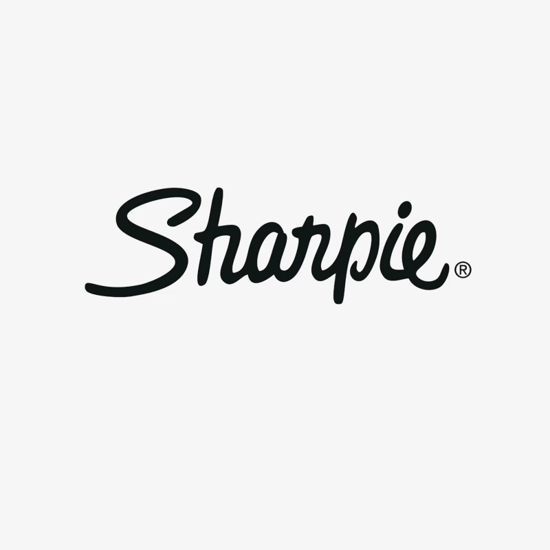 Sharpie Brand Logo in Classic Black Script Typography Female Pullover Sweatshirt