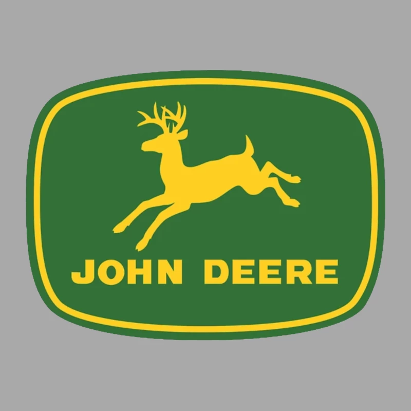 John Deere Classic Green and Yellow Logo with Leaping Deer Female Pullover Hoodie