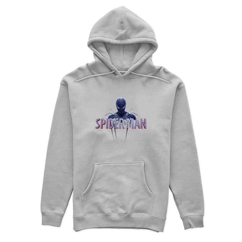 Spider-Man Black Suit Logo with Classic Text Design Female Pullover Hoodie