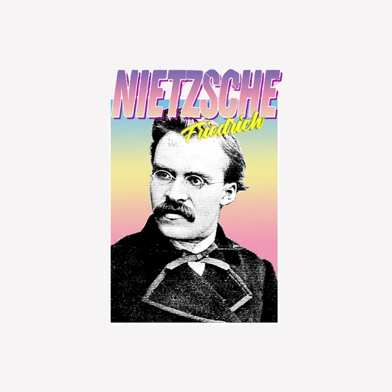 Friedrich Nietzsche Graphic Design Hipster Statement Tee Male T-Shirt
