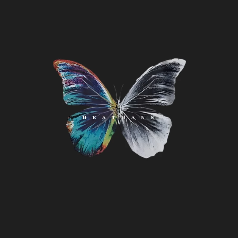 Design de papillon avec des ailes noires et colorées Homme Débardeur