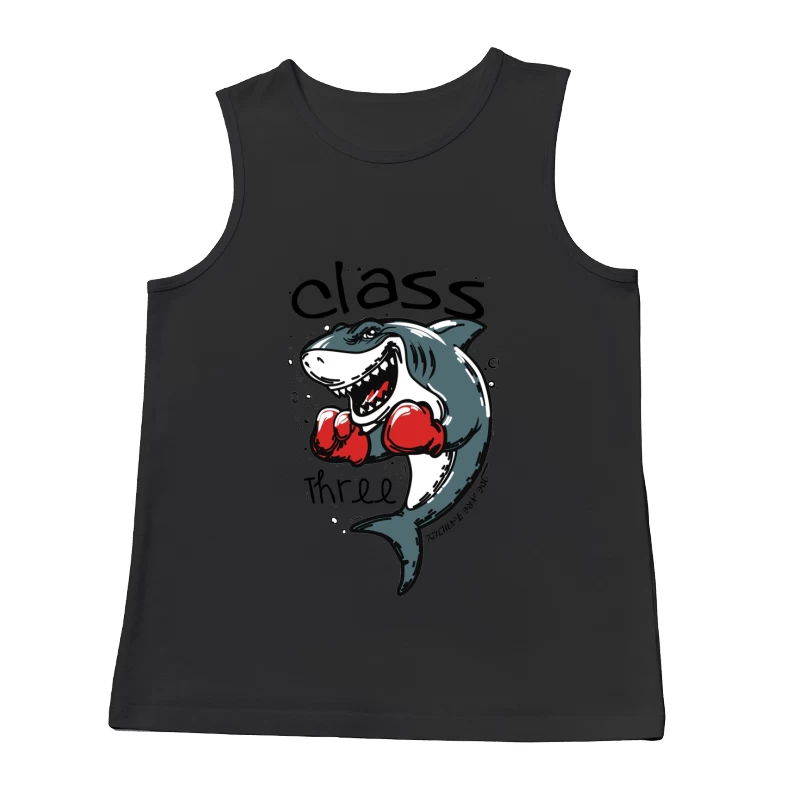 Boxender Hai Comic-Illustration Herren Tanktops