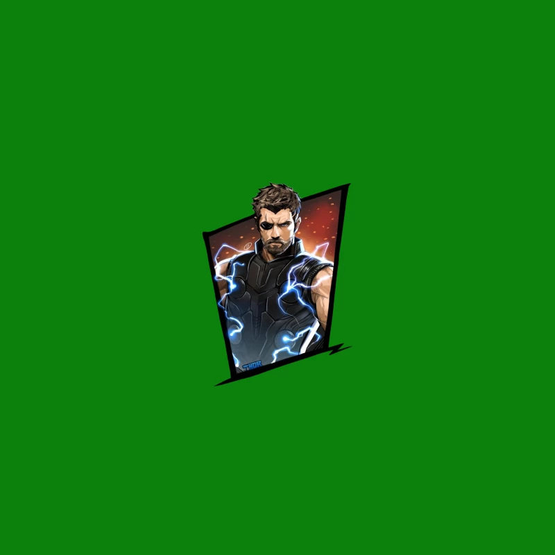 Superhero Character with Lightning Effects Coffee Mug