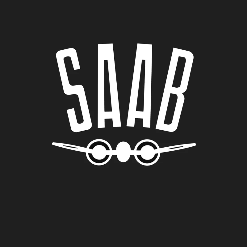 SAAB Aviation Company Minimalist Logo Design Male Tank Top