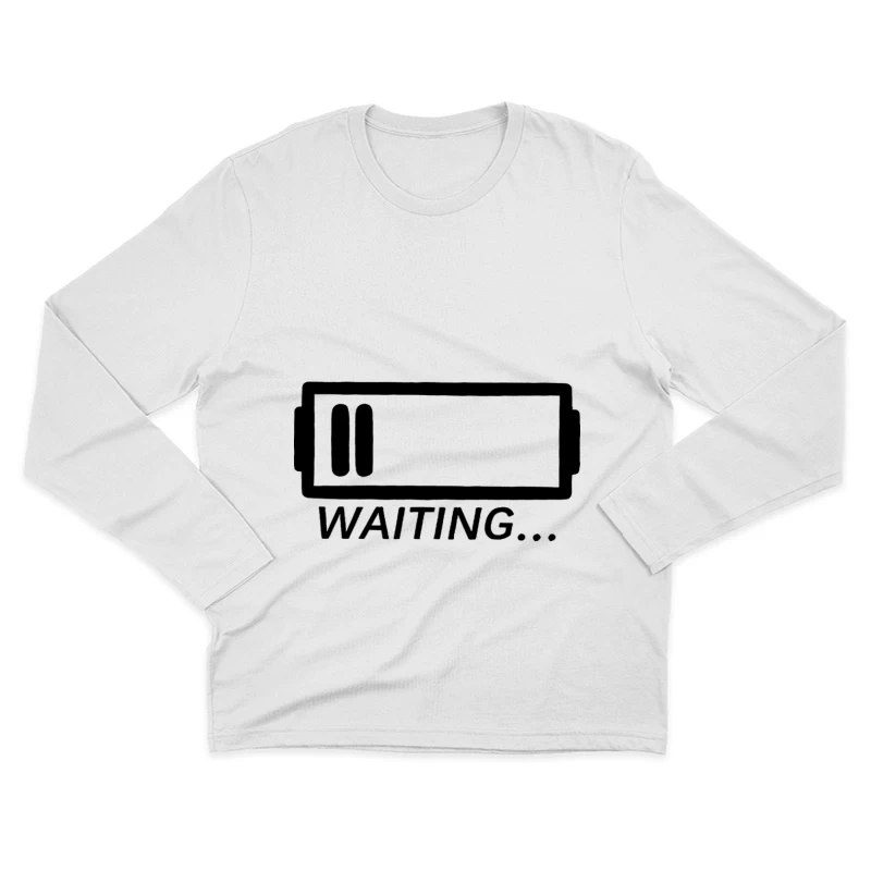 Niedriger Batteriestand - Warten... Herren Langarm T-Shirt