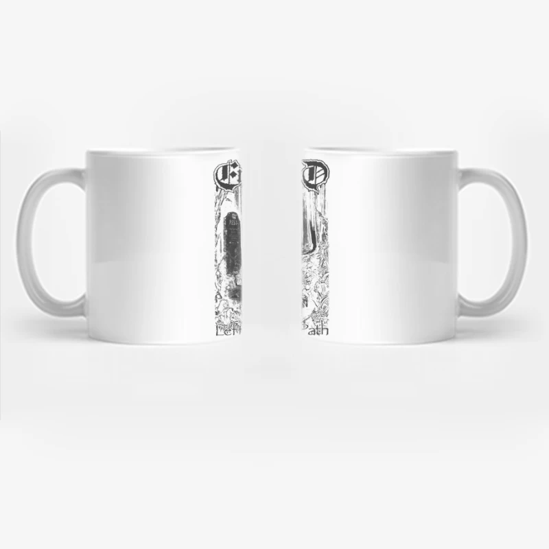 Entombed Left Hand Path Black White Coffee Mug