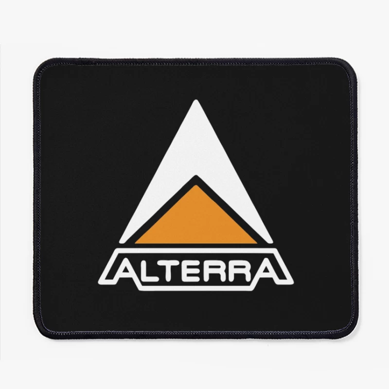 Alterra Corporate Logo with Orange Triangle Design Mouse Pad