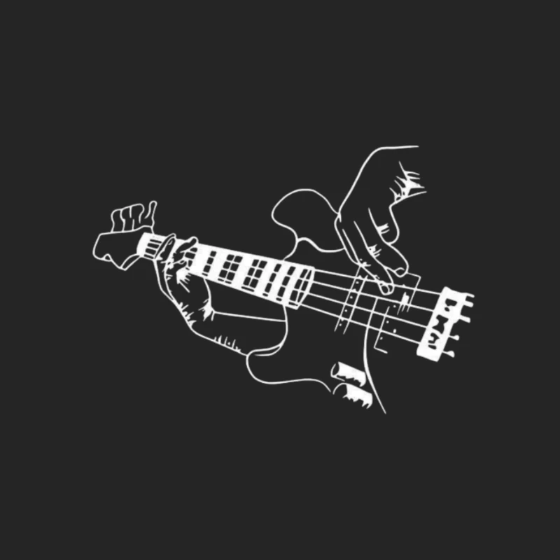 Bass Guitar Illustration Male Pullover Sweatshirt