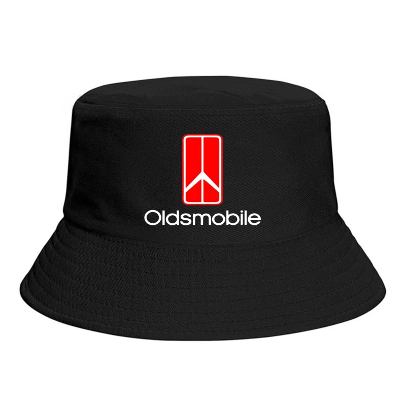 Vintage Red Oldsmobile Logo Design Bucket Hat