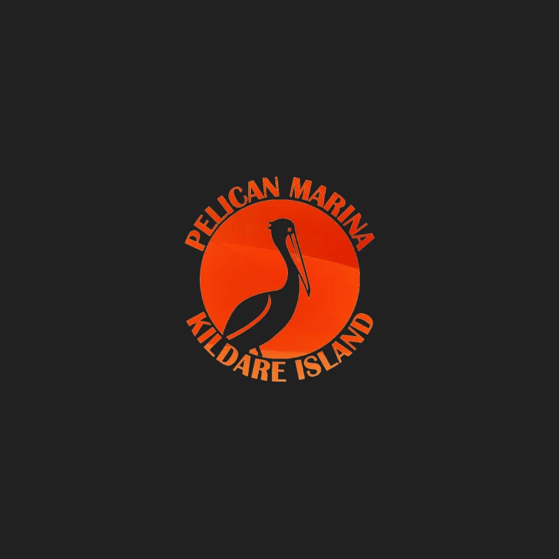 Pelican Marina Kildare Island Orange Circular Logo Bucket Hat