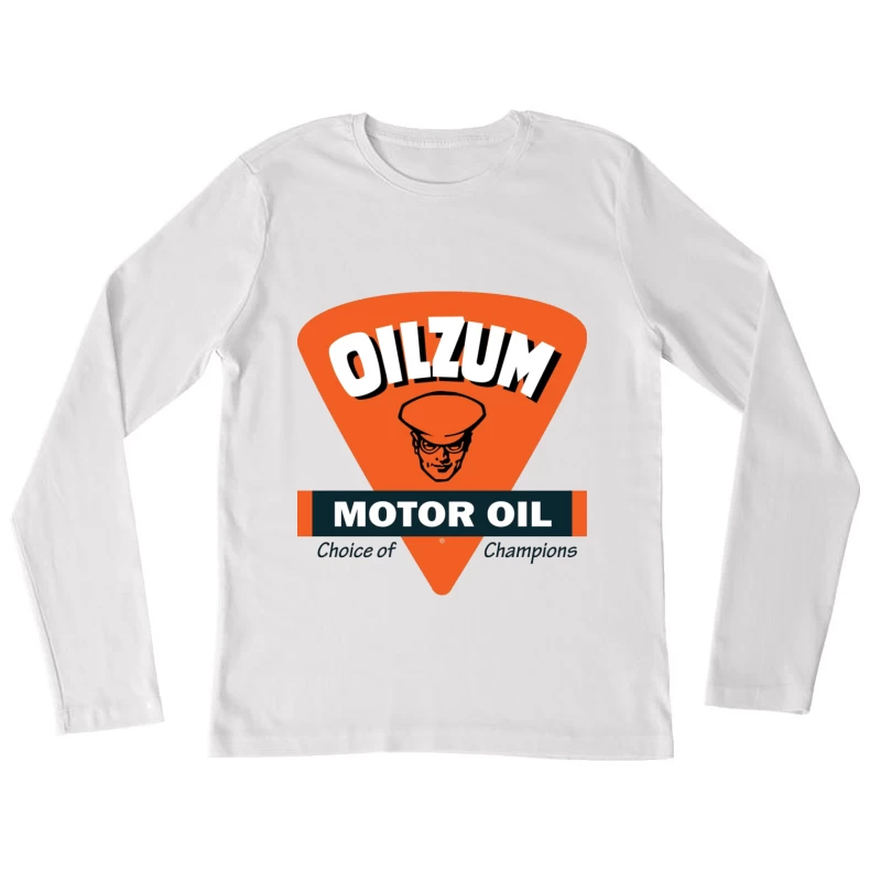 Vintage Oilzum Motor Oil Logo with Retro Design Female Long Sleeve T-Shirt