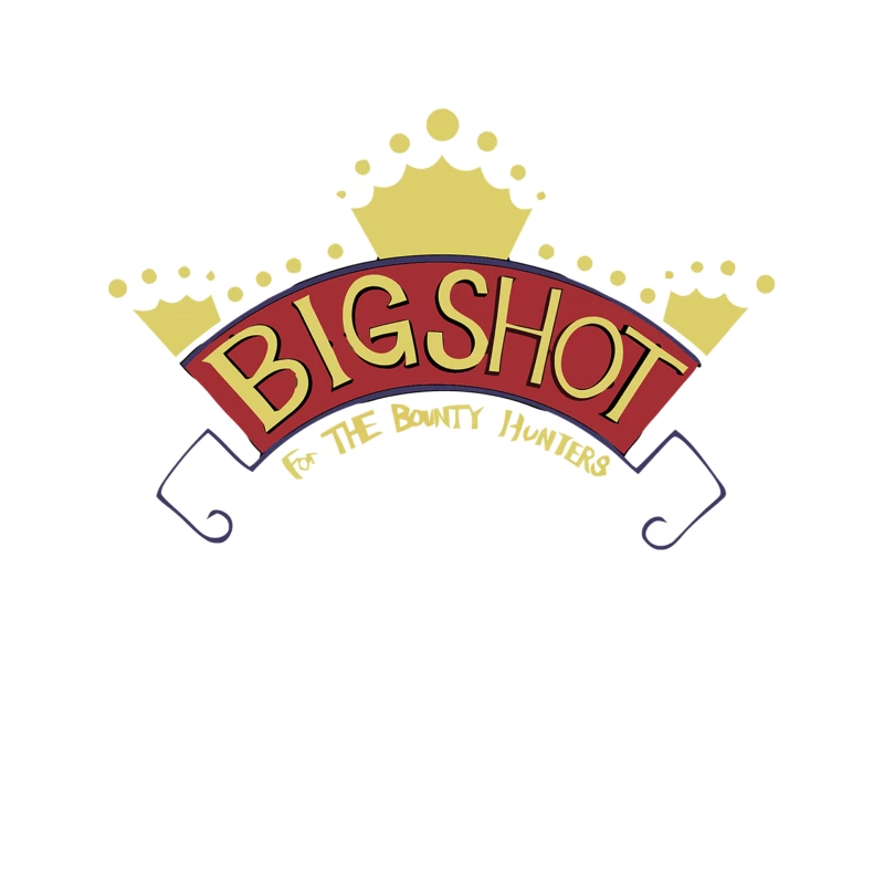 Big Shot Bounty Hunters Logo with Crown Tapestry