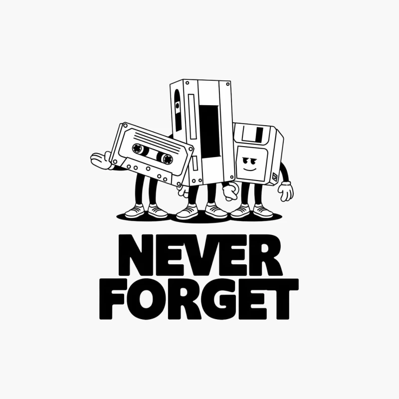 Nostalgic Retro Technology Characters Remember The Past Cotton Tote Bag