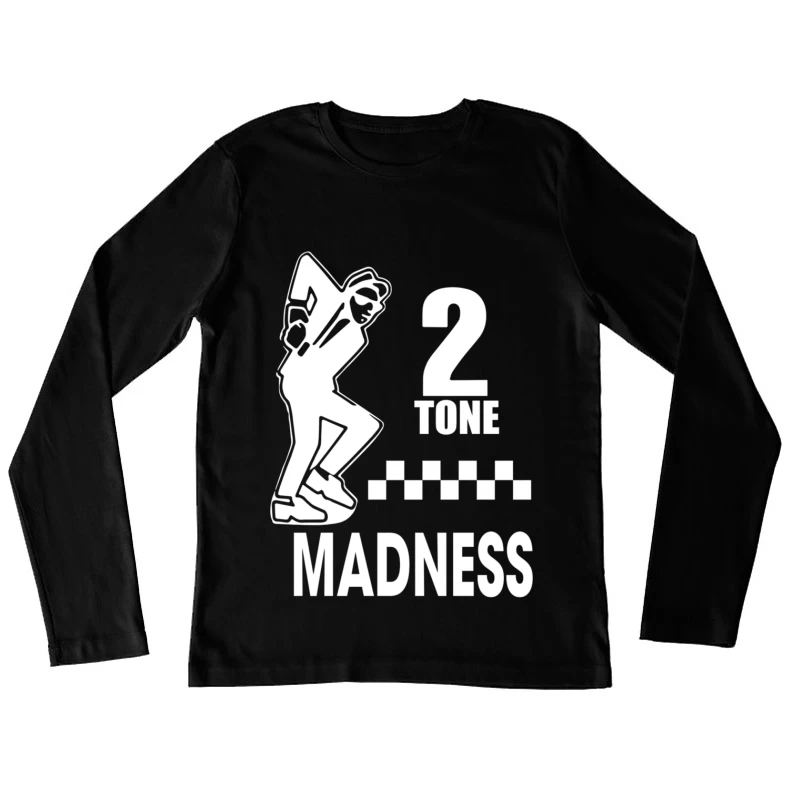 2 Tone Madness Band Logo with Dancing Mascot Female Long Sleeve T-Shirt