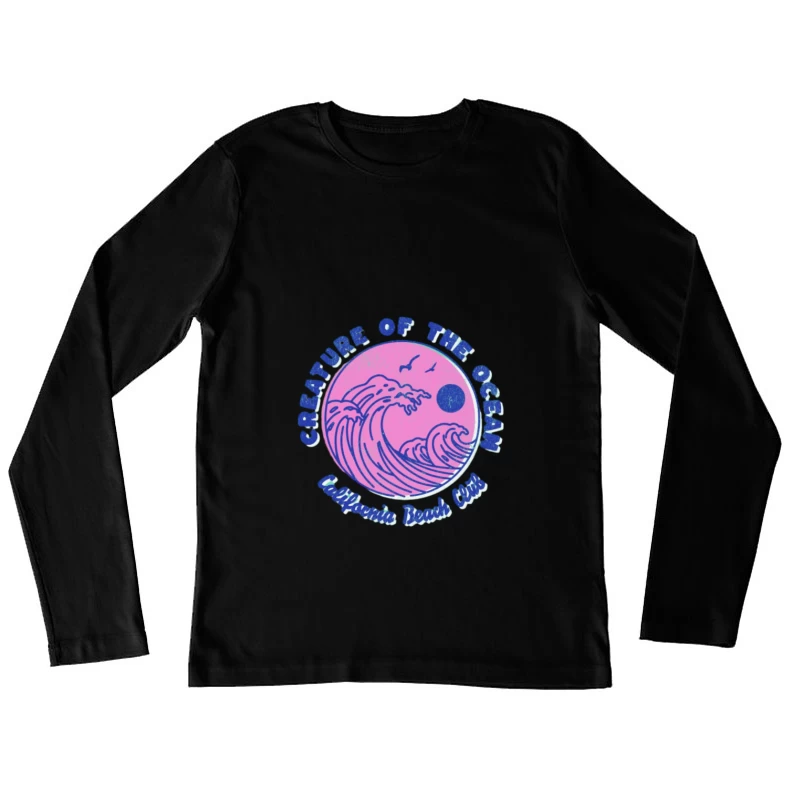 Créature de l'Océan: Club de Plage Californien Femme Manches Longues T-Shirt