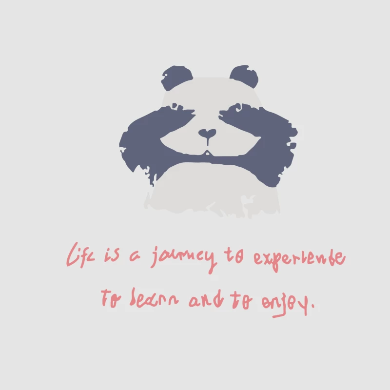 Panda-Grafik mit lebensbejahendem Zitat Herren Pullover Hoodie