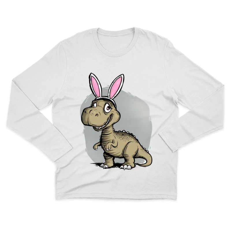 Dino avec oreilles de lapin Homme Manches Longues T-Shirt