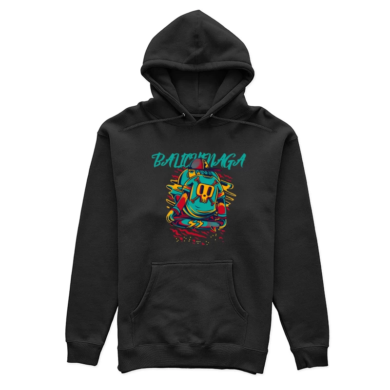 Futuristisches Skelett mit Rucksack Damen Pullover Hoodie