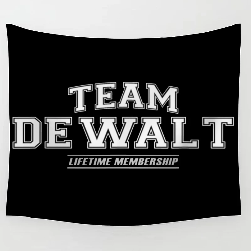 Team DeWalt Lifetime Membership Logo Design Tapestry