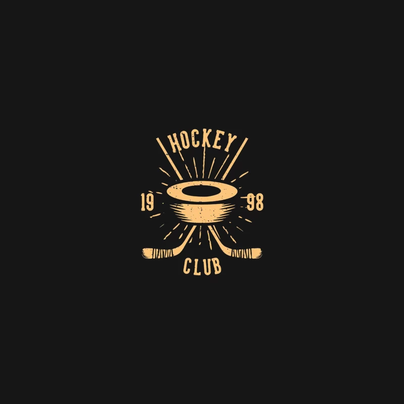 Vintage Hockey Club Logo with hockey Desk Mat