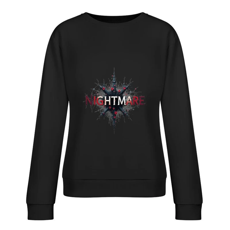 Nightmare Horror Graphic Design Female Pullover Sweatshirt