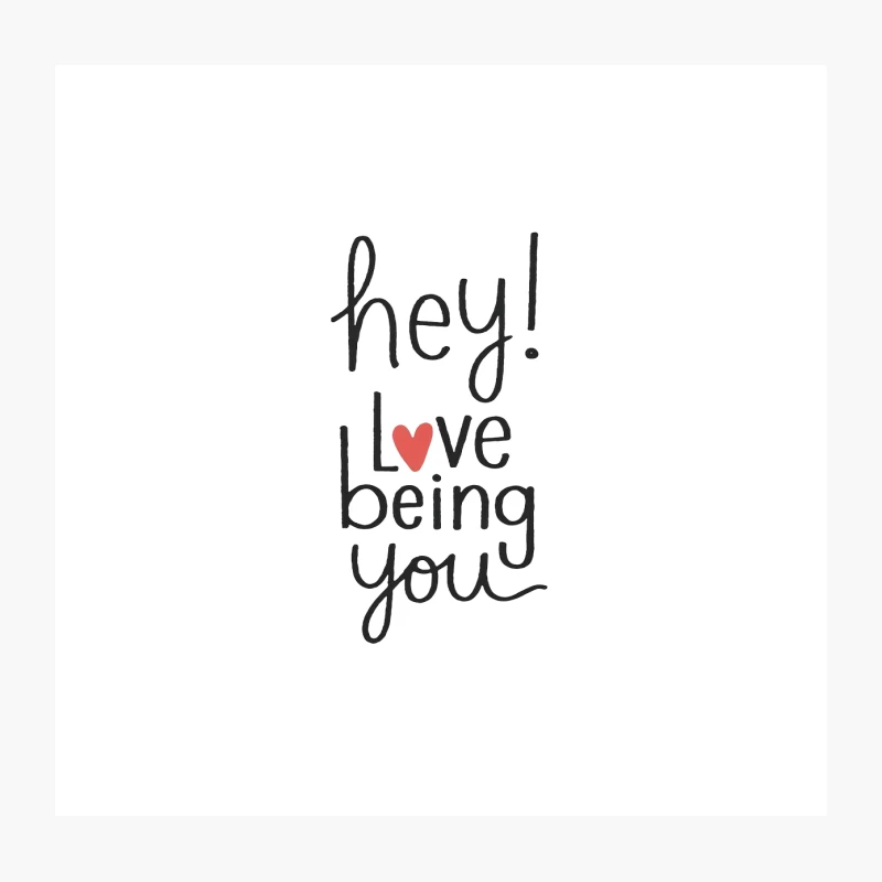 Handwritten Love Quote: Positive Affirmation Typography Throw Pillow