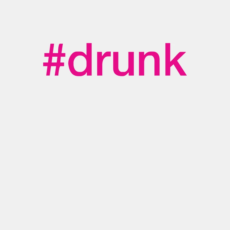 #drunk Hashtag Neon Pink Male Tank Top
