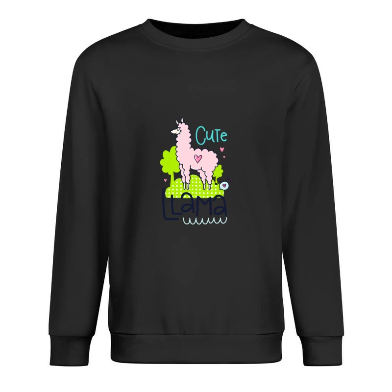 Lama mignon avec cœur Homme Sweat-shirt à enfiler