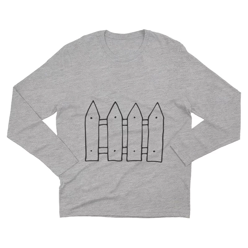 Clôture en bois dessinée Homme Manches Longues T-Shirt